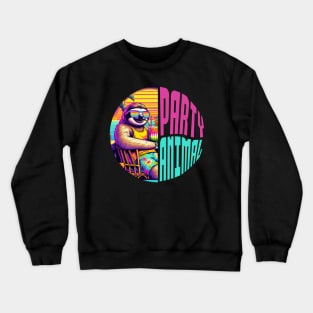 Party Animal Sloth Crewneck Sweatshirt